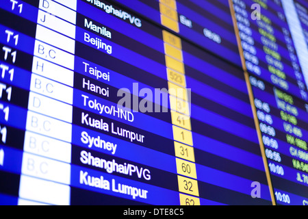 Flughafen Ankunft im Flughafen-terminal Board. Reisekonzept. Stockfoto