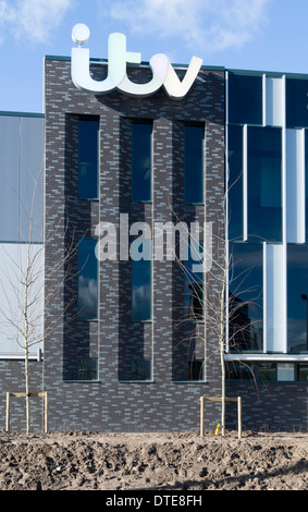 Detail aus dem neuen ITV-Studio für die Coronation Street Set, Salford Quays, Manchester, UK. Stockfoto