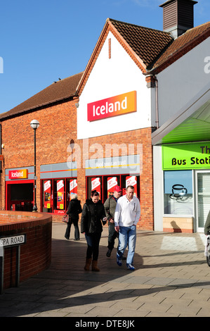 Island eingefroren Reformhäuser, Retford, Nottingham, UK. Stockfoto