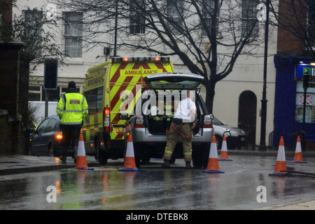 Worcester Überschwemmungen 2014 Stockfoto