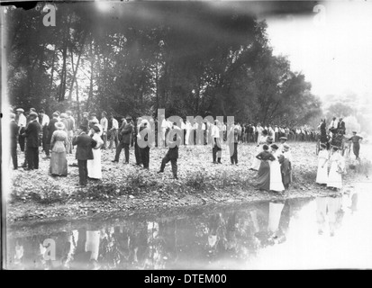 Zuschauer beim Miami University Freshman-Sophomore Contest 1913 Stockfoto