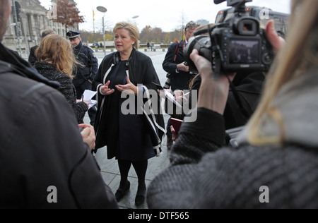 Berlin, Deutschland, Erna Solberg, norwegische Ministerpräsident Hoyre Stockfoto