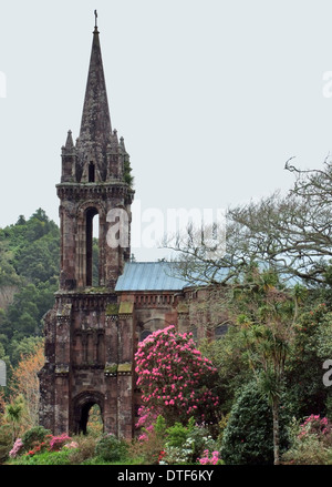 alte Kirche Ruine auf der Insel São Miguel, der größten Insel des Azoren-Archipels Stockfoto