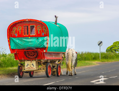 Alte traditionelle Zigeunerwagen Stockfoto