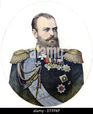 Tzar oder Zar Alexander III. von Russland (1845-1894) Kaiser von Rußland. Porträt Stockfoto