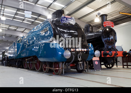 Die Klasse A4 "Mallard" Dampflokomotive im National Railway Museum, Shildon Stockfoto