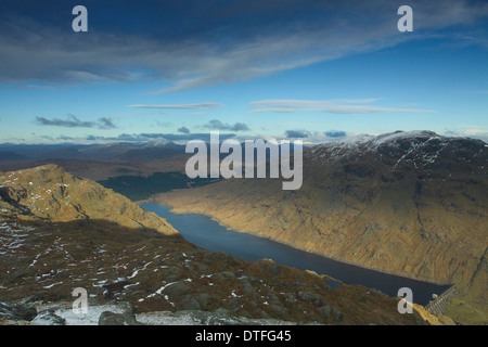 Ben Vorlich und Sloy Loch vom Gipfel des Ben Vane, Loch Lomond & The Trossachs National Park Stockfoto