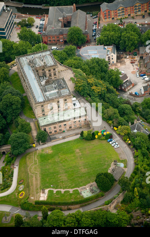 Luftaufnahme von Nottingham Castle und Umgebung, Nottingham, Nottinghamshire UK Stockfoto