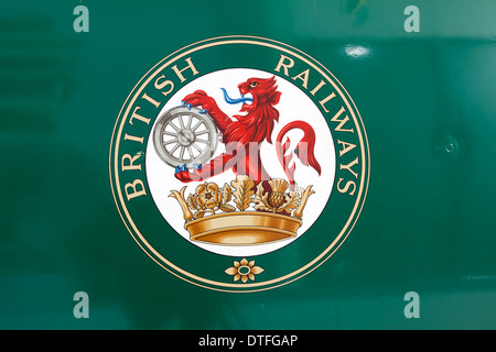 Britische Eisenbahnen Crest wie früher auf Lager von 1956 bis Ende der 1960er Jahre coaching Stockfoto
