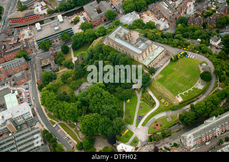 Luftaufnahme von Nottingham Castle, Nottinghamshire UK Stockfoto