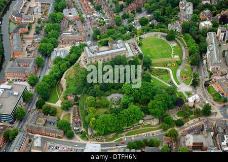 Luftaufnahme von Nottingham Castle, Nottinghamshire UK Stockfoto