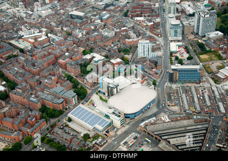 Luftaufnahme des National Ice Arena und Stadt Nottingham, Nottinghamshire UK Stockfoto