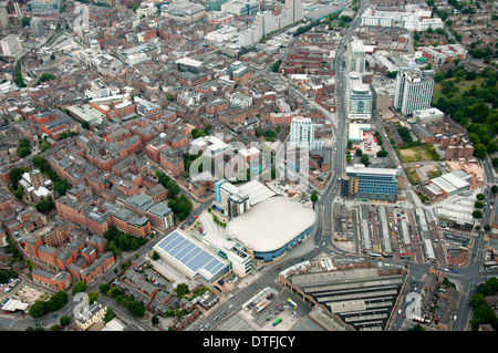 Luftaufnahme des National Ice Arena und Stadt Nottingham, Nottinghamshire UK Stockfoto