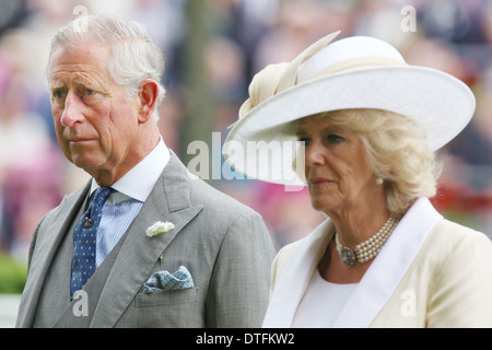 Ascot, Großbritannien, Prinz Charles, Prinz von Großbritannien und Camilla, Herzogin von Cornwall und Rothesay Stockfoto