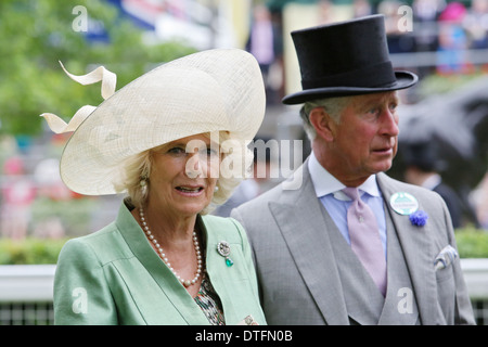 Ascot, Großbritannien, Prinz Charles, Prinz von Großbritannien und Camilla, Herzogin von Cornwall und Rothesay Stockfoto