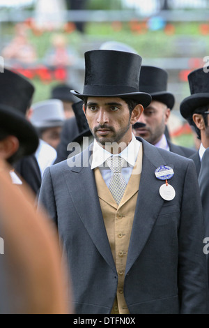 Ascot, Großbritannien, bin Scheich Hamdan bin Mohammed Rashid al Maktoum, Kronprinz von Dubai Stockfoto