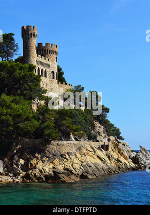 Schloss Saint Joan in Lloret De Mar Stockfoto