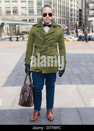 Eddie Addiero Ankunft bei der Modenschau von Betsey Johnson in New York City - 12. Februar 2014 - Foto: Start-und Landebahn Manhattan/Charles Eshelman/Picture Alliance Stockfoto