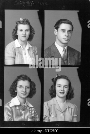 Die Jahresbuchporträts der McGuffey High School aus dem Jahr 1941 zeigen eine Sammlung von Schülern aus dieser Zeit und bieten einen Einblick in die Geschichte und Kultur dieser Zeit. Diese Fotografien spiegeln den Jugendlichen Geist der frühen 1940er Jahre wider Stockfoto