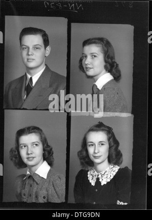 McGuffey High School-Jahrbuch-Porträts 1940 Stockfoto