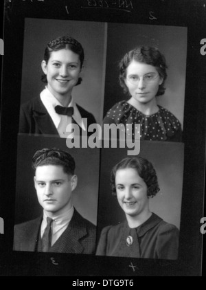 McGuffey High School-Jahrbuch-Porträts 1937 Stockfoto