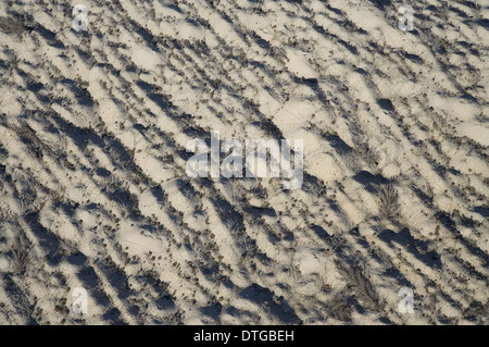 Earnscleugh historische Gold Dredge Tailings, in der Nähe von Alexandra, Central Otago, Südinsel, Neuseeland - Antenne Stockfoto