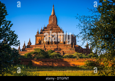 Blick auf den Sulamani-Tempel in Bagan, Myanmar (Burma) Stockfoto