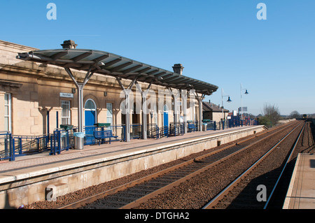 Mansfield Town Bahnhof, Nottinghamshire, England UK Stockfoto