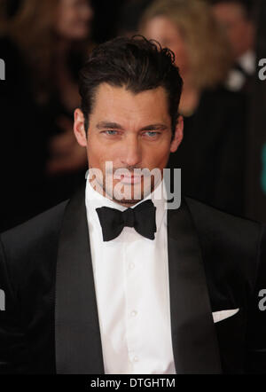 London, UK. 16. Februar 2014.  David Gandy bei der BAFTA-2014-Preisverleihung, am Royal Opera House in London statt. Bildnachweis: Paul Marriott/Alamy Live-Nachrichten Stockfoto