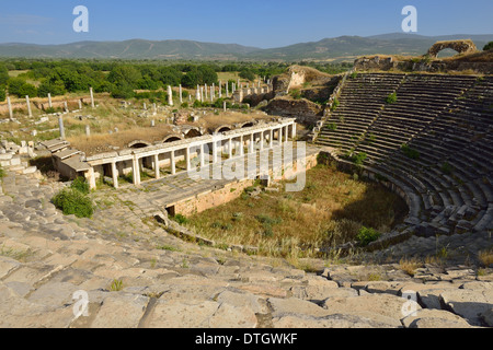 Antike Theater, archäologische Seite von Aphrodisias, Caria, Provinz Aydin, Türkei Stockfoto