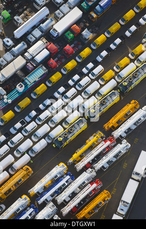 UNIKAI, Fahrzeuge für den Export, Luftaufnahme, Hafen Hamburg, Hamburg, Deutschland Stockfoto