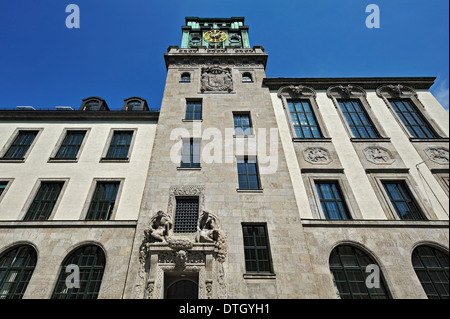 Technische Universität München, Thiersch-Turm Turm, Wahrzeichen der heutigen TUM, München, Bayern, Deutschland Stockfoto