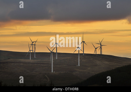 SSE Clyde Windpark in Südschottland. Windkraftanlagen an der schottischen und Southern Electric Windpark. Stockfoto