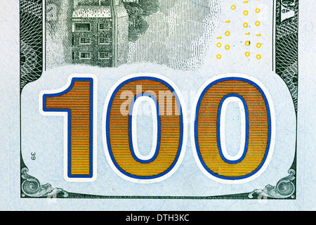 uns 100 Dollarschein Stockfoto
