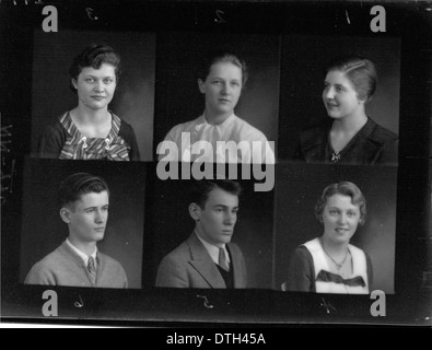 Das Jahrbuch der McGuffey High School 1935 porträtiert Schüler aus Oxford, Ohio, und hebt ihr akademisches und soziales Leben hervor. Die Fotos, die Teil der digitalen Sammlung der Miami University sind, geben einen Einblick in die Geschichte der Schule und der lokalen Gemeinschaft während dieser Zeit. Stockfoto
