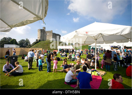 Der great British Cheese Festival, Cardiff Castle. Stockfoto