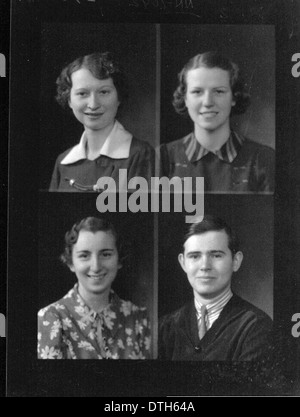 McGuffey High School-Jahrbuch-Porträts 1938 Stockfoto