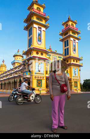 Cao Dai Tempel in Tay Ninh, Vietnam Stockfoto