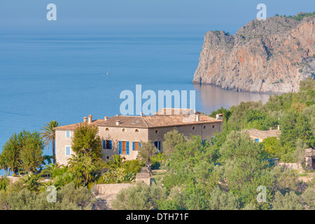 Nordwestküste Mallorcas. Son Beltran Immobilien. Cap Gros Kap. Deià Bereich. Balearen, Spanien Stockfoto