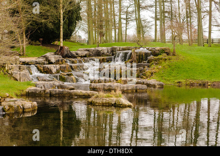 Wasserspiel am St Fiacra Gärten, die Irish National Stud Stockfoto