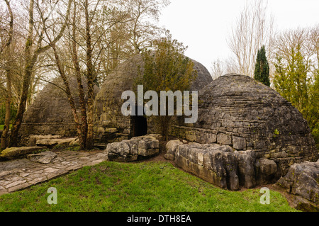 Mönchszellen in St. Fiachra Gärten, an das irische Nationalgestüt in Kildare. Stockfoto