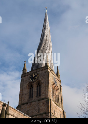 Chesterfield, Derbyshire, UK Crooked Spire von St. Marys und All Saints Church, Stockfoto