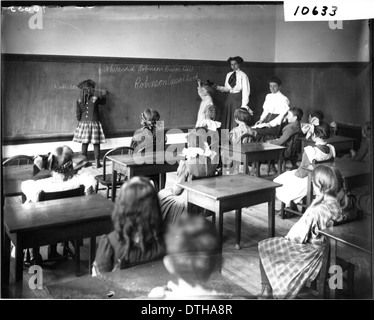 Miss Logan in Ohio State Normal College Modell School Klassenzimmer 1911 Stockfoto