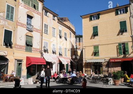 Verkürzung der Altstadt von finalborgo Dorf Stockfoto