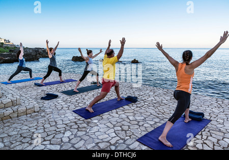 Waterfront eine Anweisung Yoga Retreat, Negril, Jamaika Stockfoto