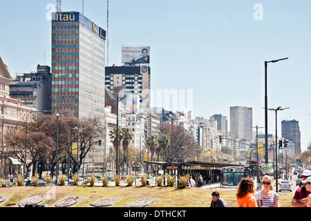 9. Juli Avenue, Buenos Aires Stockfoto