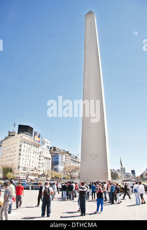 Obelisk im Plaza Republica, Avenida 9 de Mayo, Buenos Aires Stockfoto