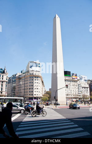 Obelisk im Plaza Republica, Avenida 9 de Mayo, Buenos Aires Stockfoto