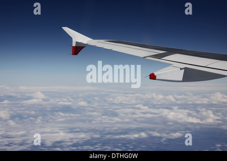 An Bord eines Fluges über Russland Stockfoto