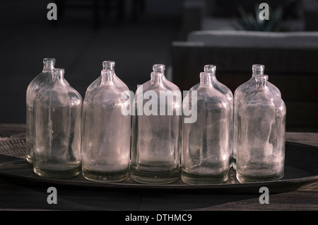 Antike Glas Flaschen Retro-stilvolle Design-Motiv Stockfoto